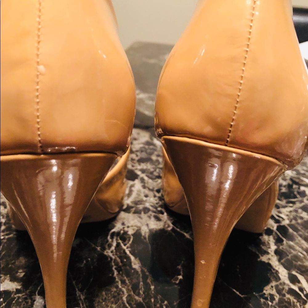 JESSICA SIMPSON Acadia Open Toe Cognac Heels 8.5M - Picture 4 of 4